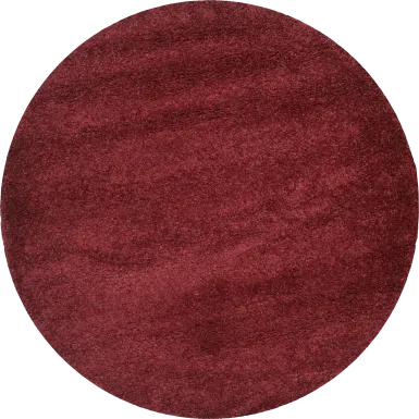 Cleona Maroon 4' Round Rug