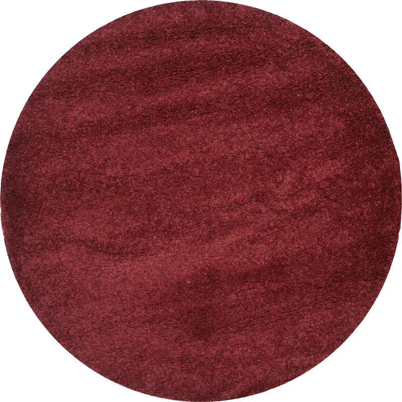 Cleona Maroon 4' Round Rug