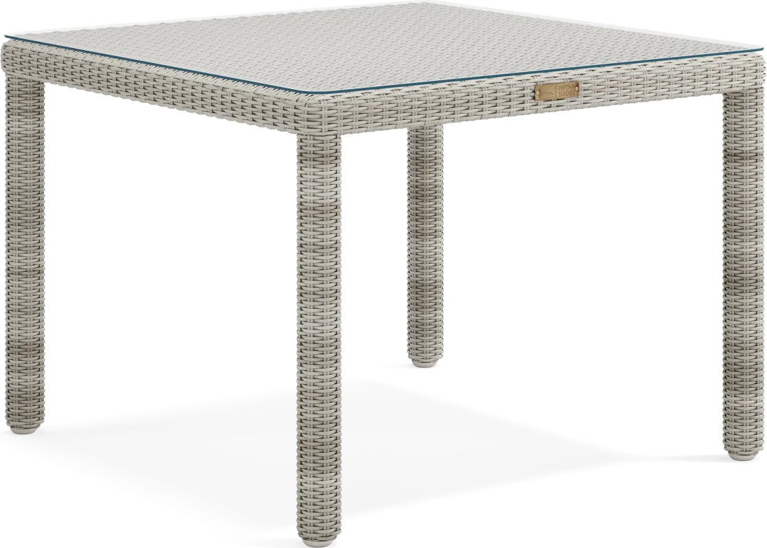 Patmos Gray Wicker Square Outdoor Dining Table