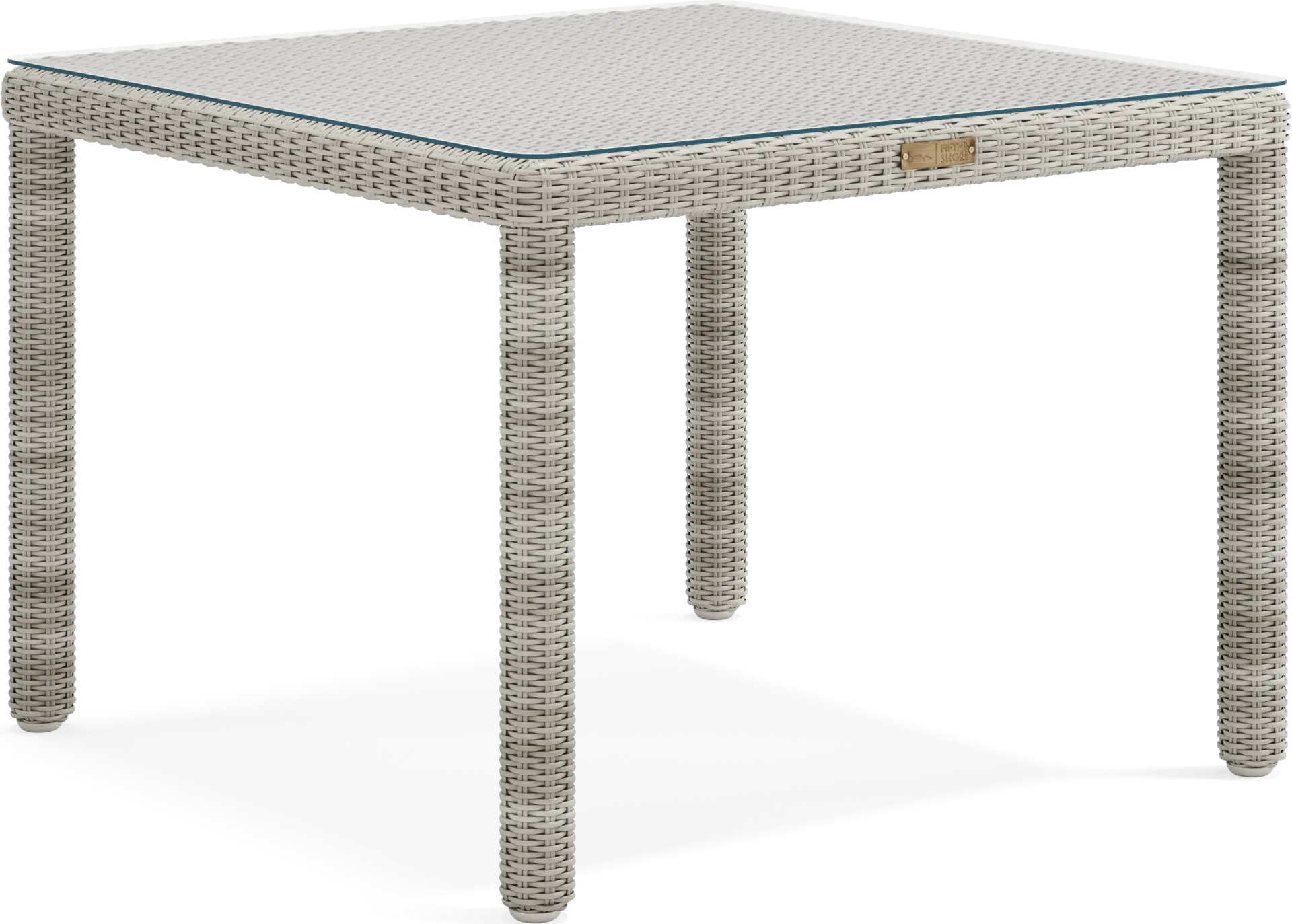 Patmos Gray Wicker Square Outdoor Dining Table