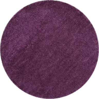 Cleona Purple 4' Round Rug