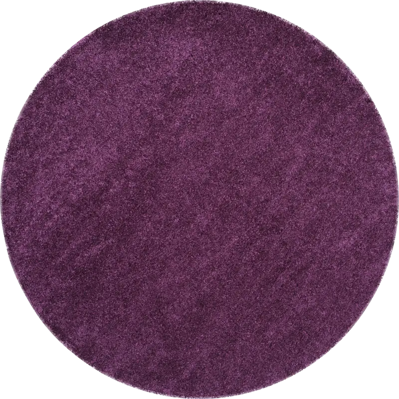 Cleona Purple 4' Round Rug