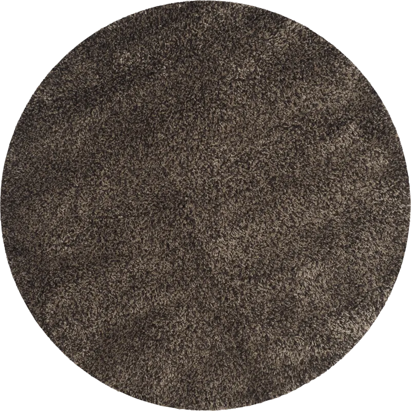 Cleona Dark Brown 4' Round Rug