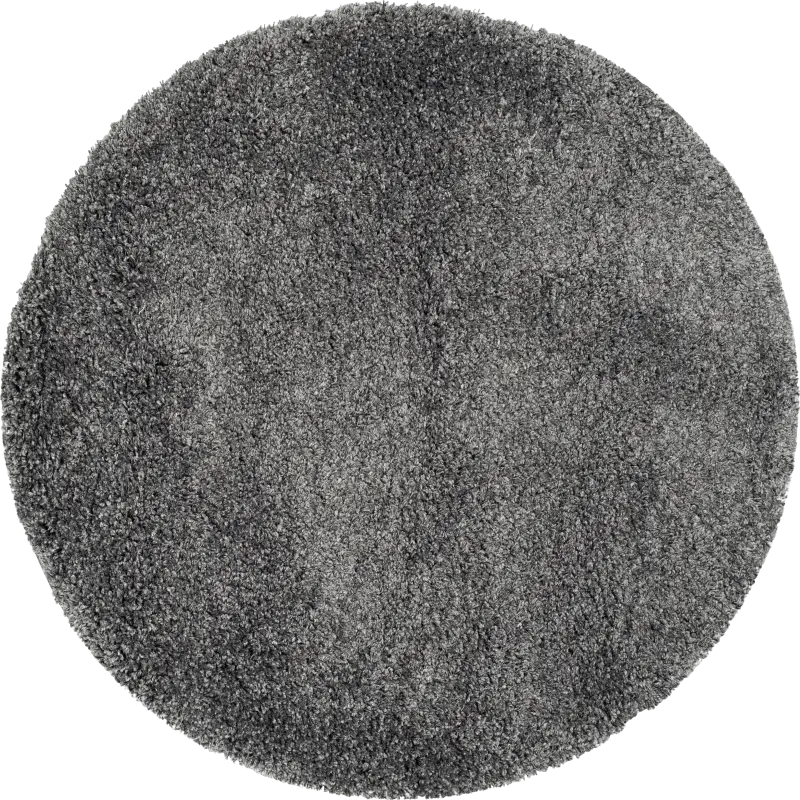 Cleona Dark Gray 4' Round Rug