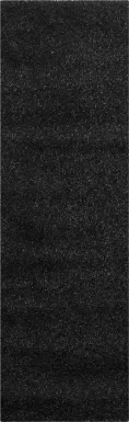 Cleona Black 2' x 7' Runner Rug