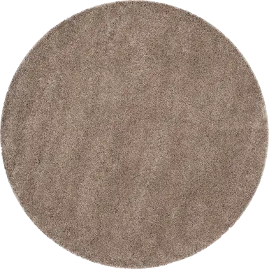 Cleona Taupe 4' Round Rug