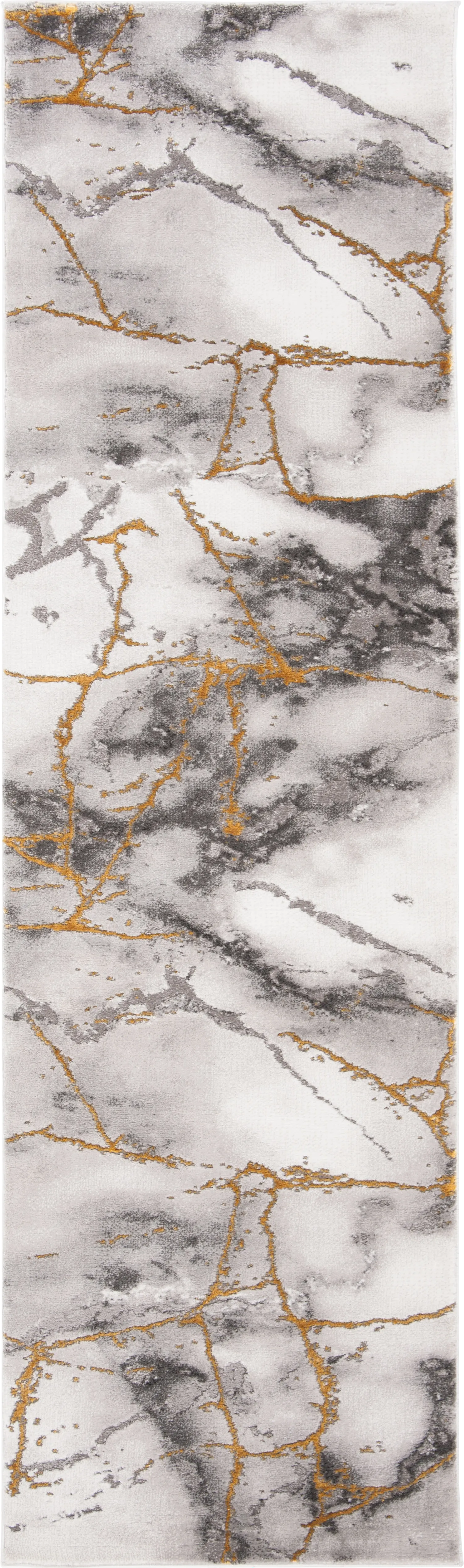 Cracked Marble Gray 2' x 8' Runner Rug - Thumbnail - Image 1