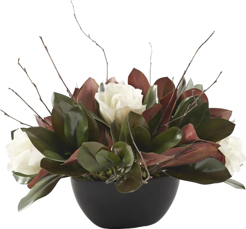 Matney Black Magnolia Silk Plant