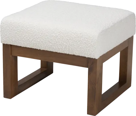 Amebco Off-White Ottoman
