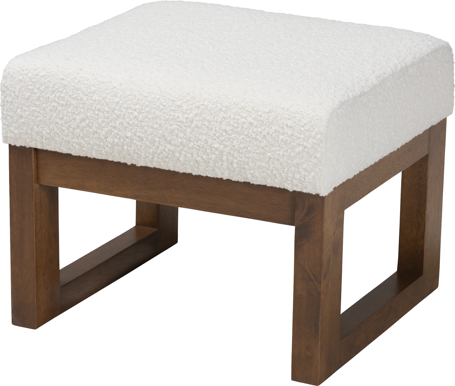 Amebco Off-White Ottoman - Image 1