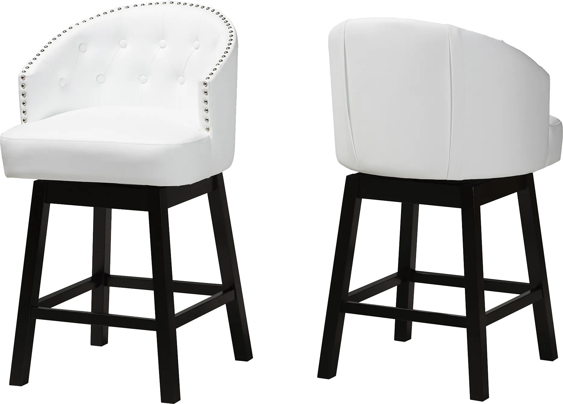 Armourdale White Swivel Counter Stool, Set of 2 - Thumbnail - Image 1