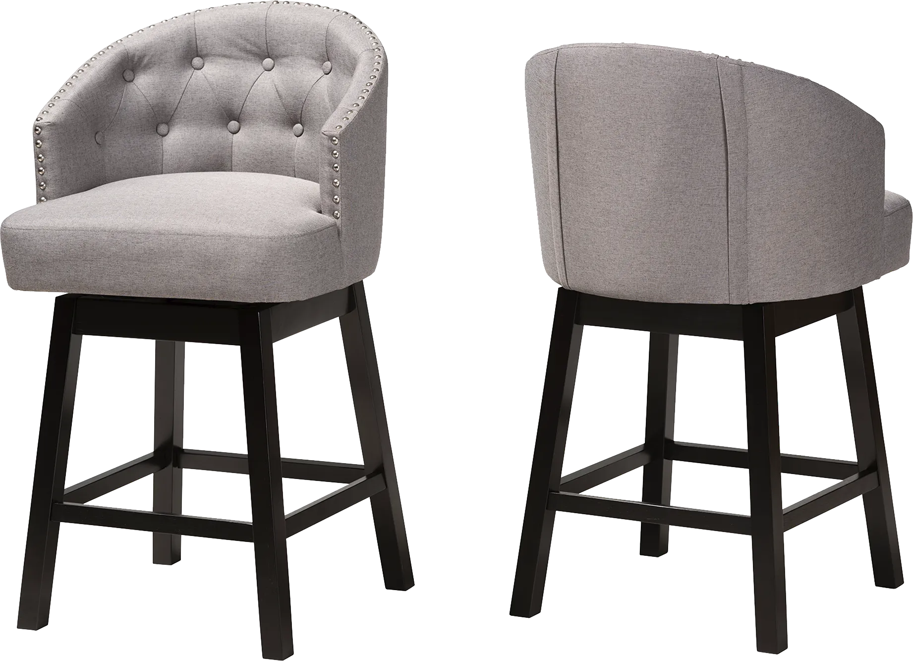 Armourdale Gray Swivel Counter Stool, Set of 2 - Image 1
