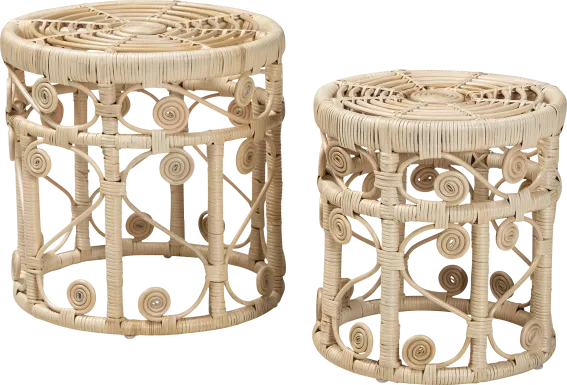 Guidotti Brown Nesting Tables, Set of 2