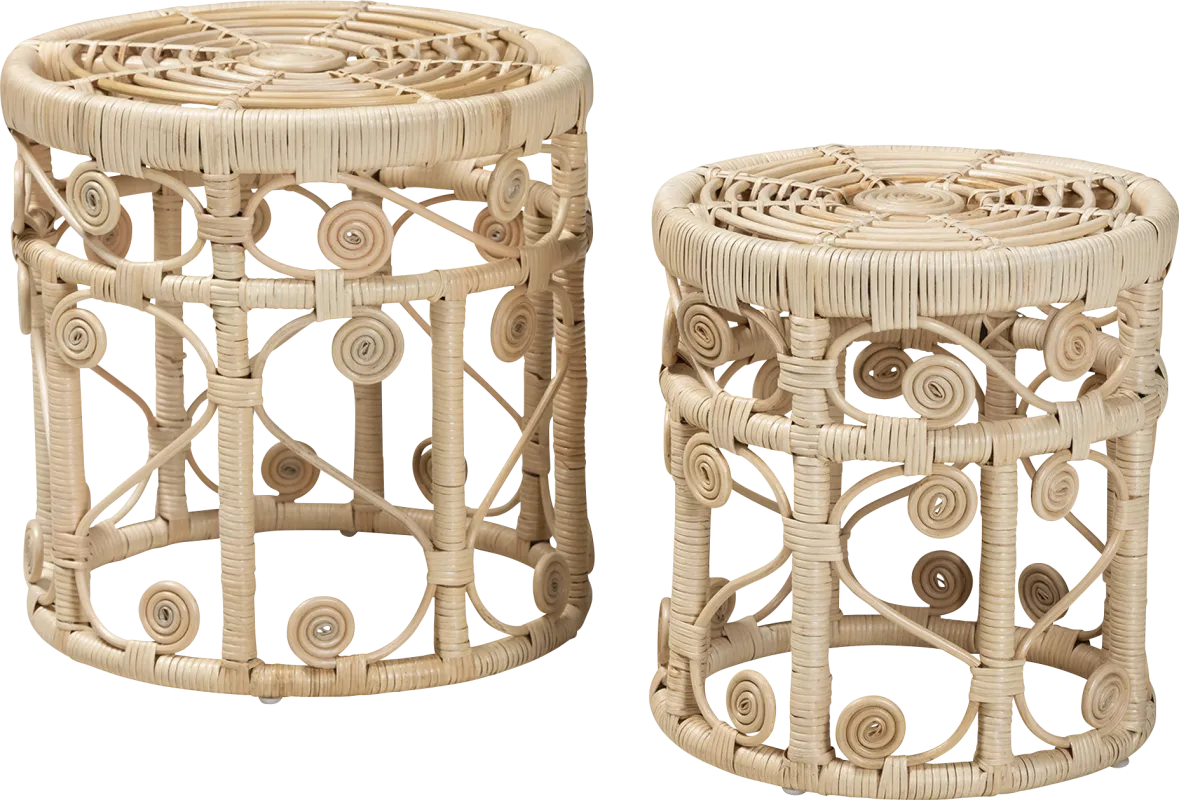 Guidotti Brown Nesting Tables, Set of 2