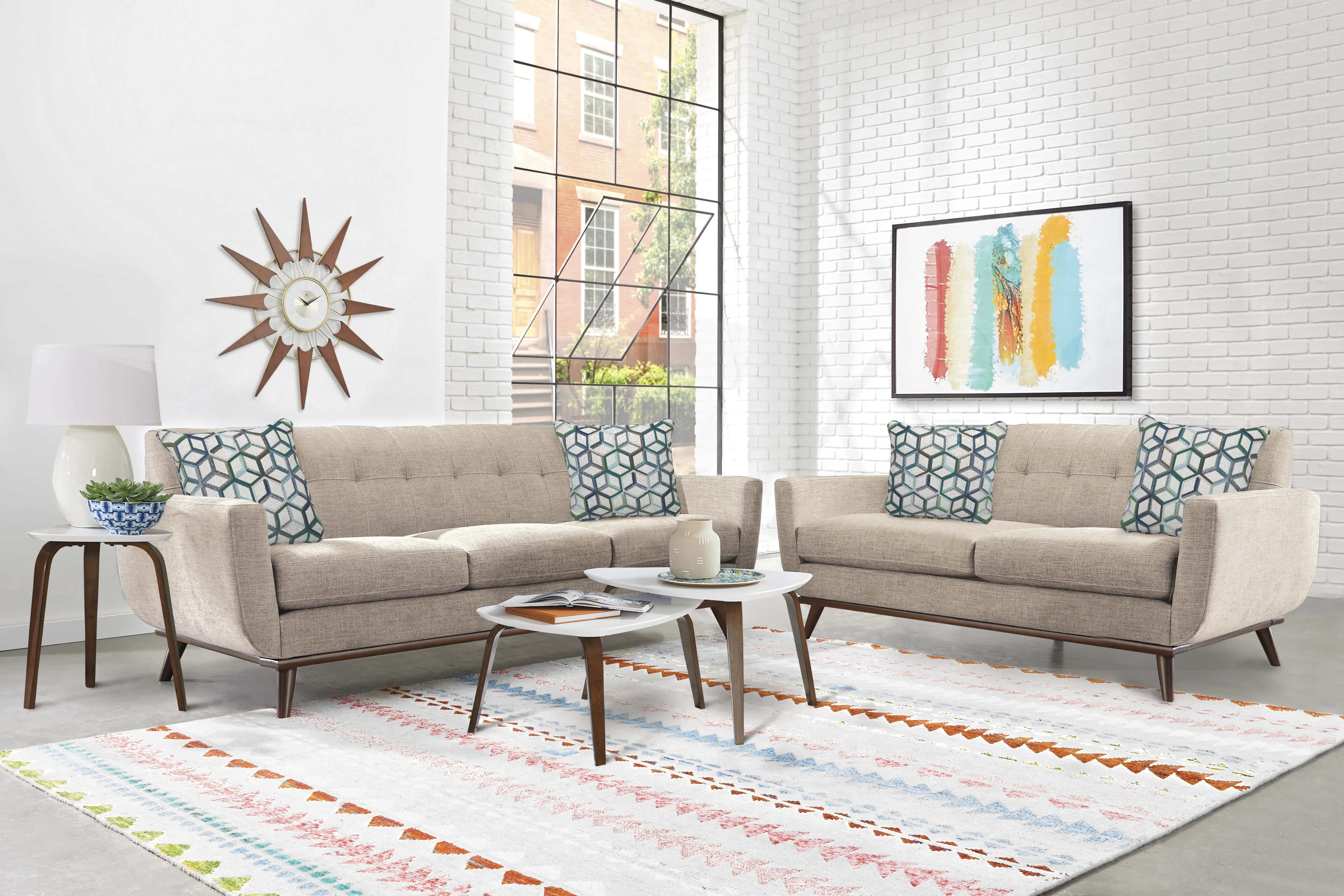 East Side Mushroom 7 Pc Living Room - Thumbnail - Image 1