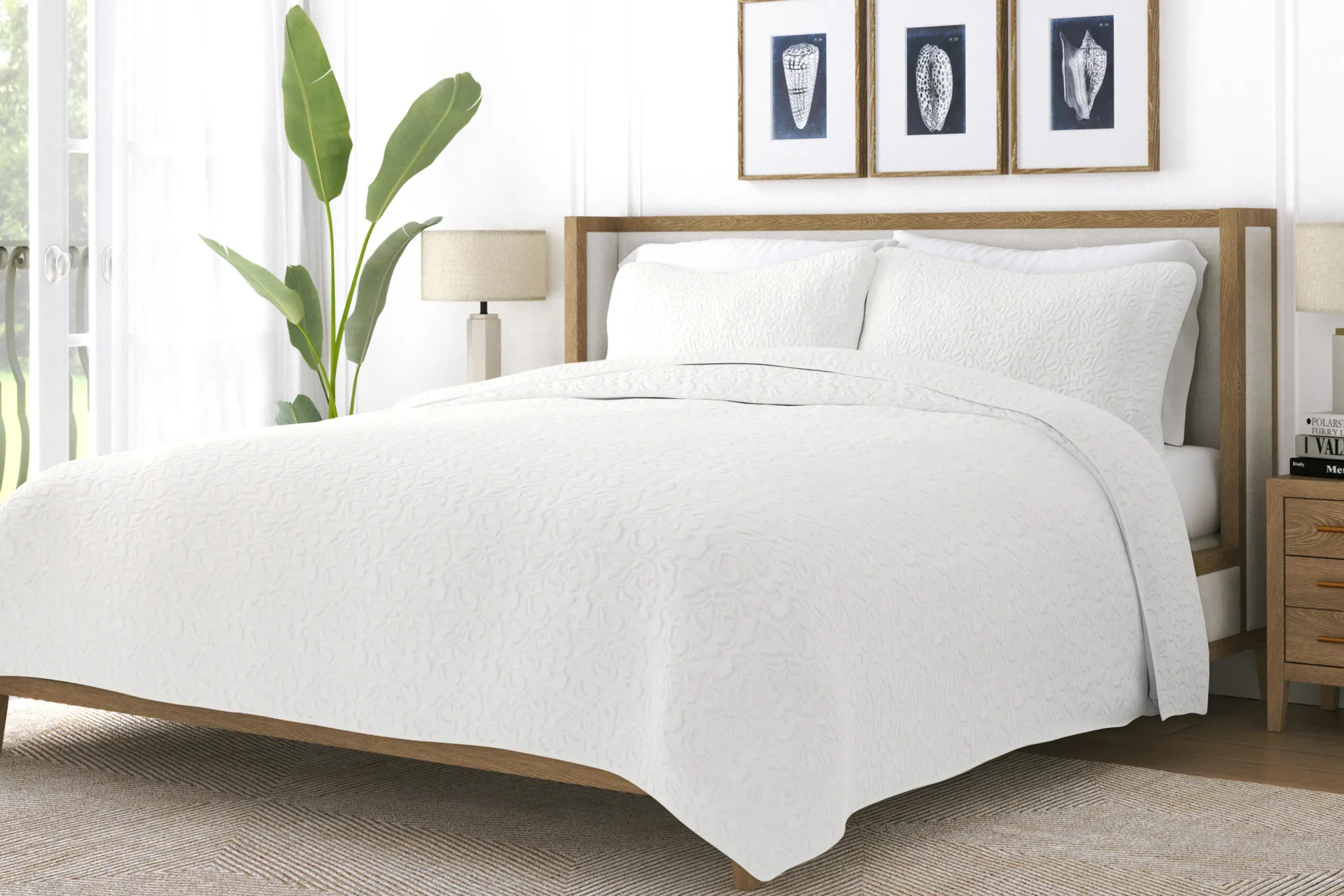 Goldhorn White 2 Pc Twin Quilt Set - Image 2