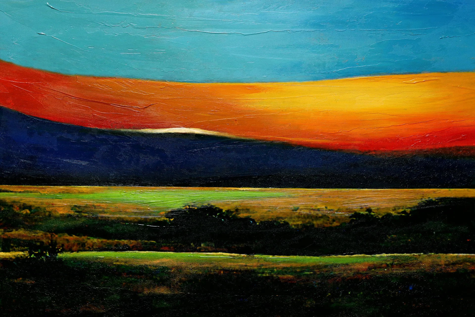 Benbridge II Teal Artwork - Image 1