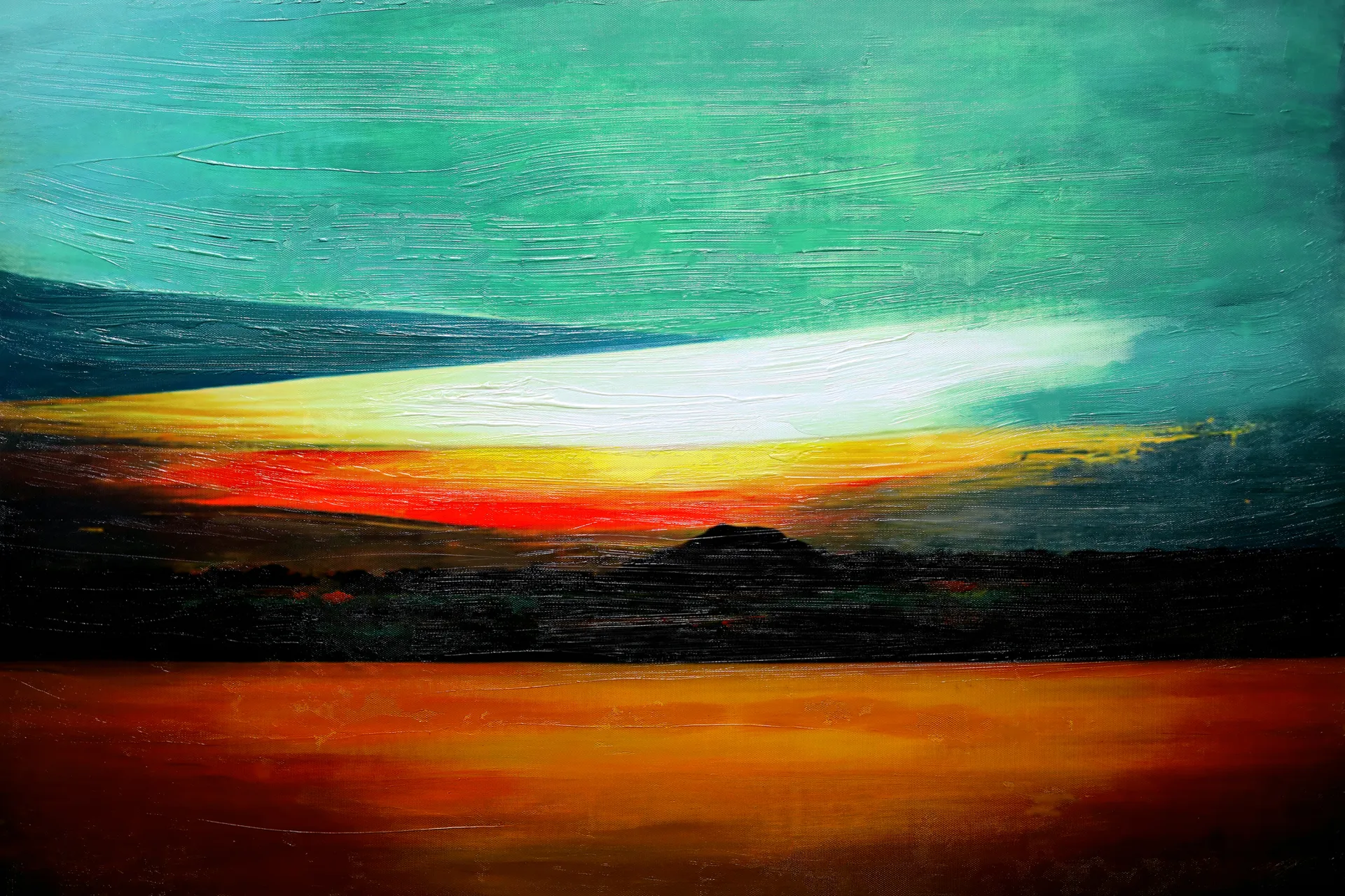Benbridge I Teal Artwork - Image 1