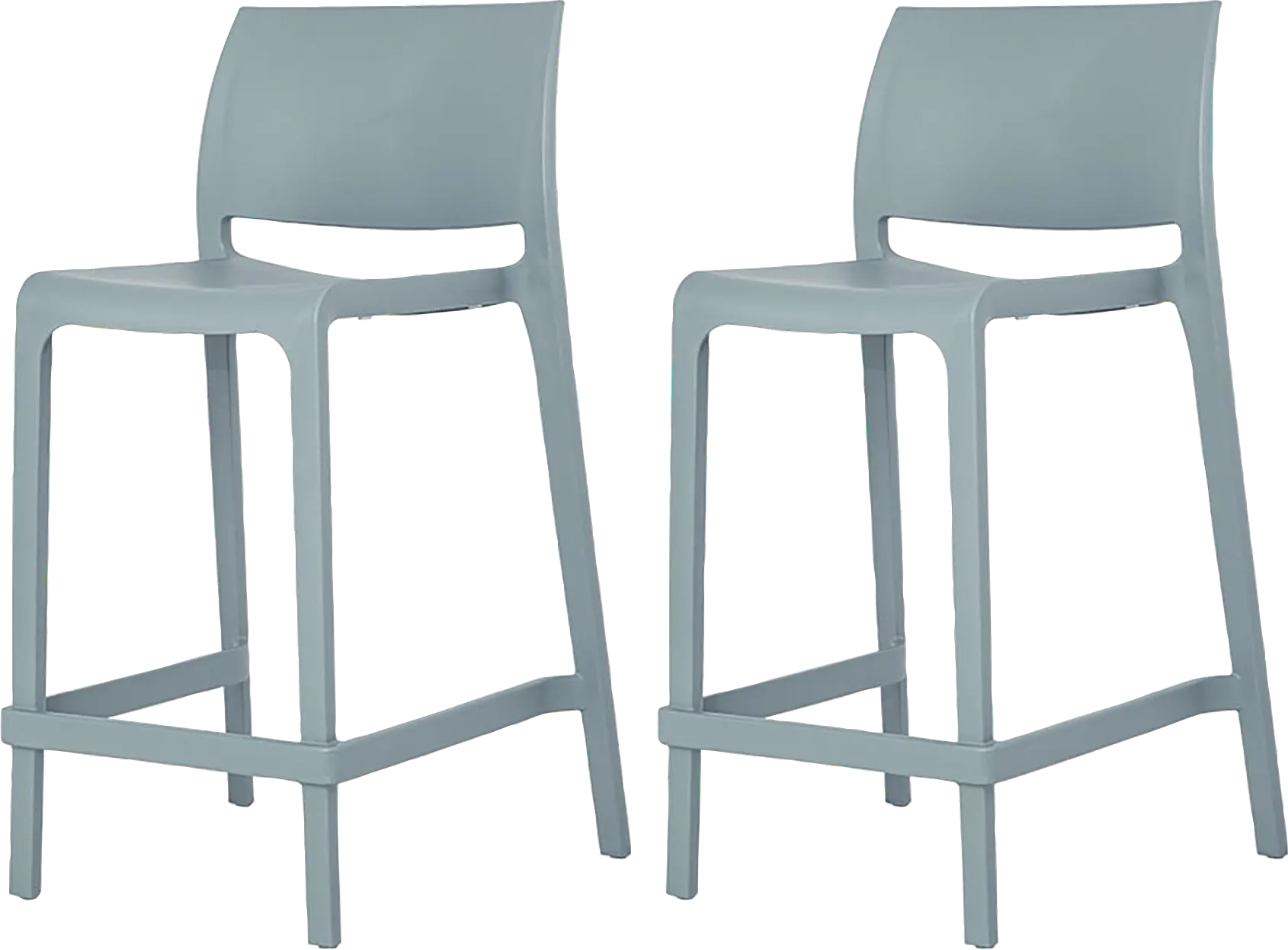 Outdoor Cayetana Blue Counter Stool, Set of 2