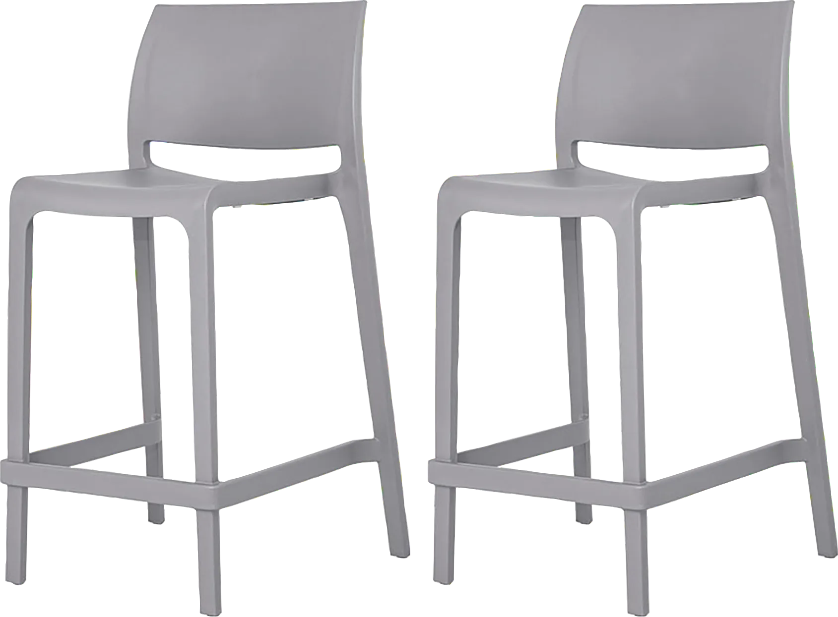 Outdoor Cayetana Gray Counter Stool, Set of 2 - Image 1
