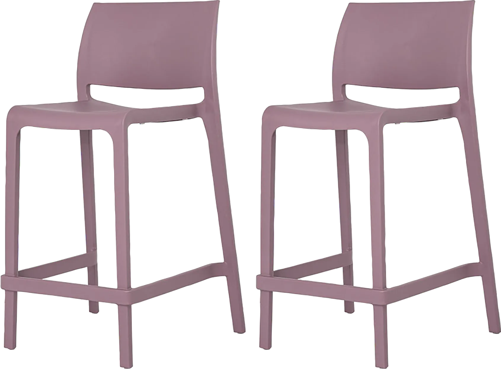 Outdoor Cayetana Purple Counter Stool, Set of 2 - Thumbnail - Image 1