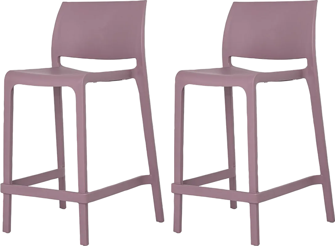 Outdoor Cayetana Purple Counter Stool, Set of 2