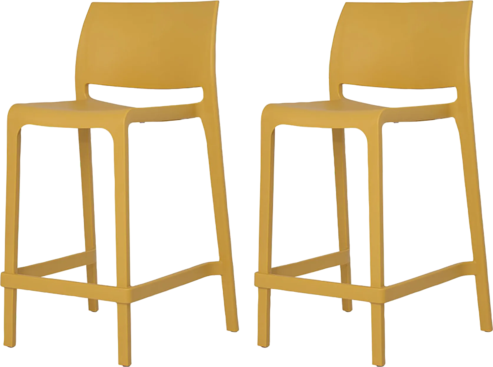 Outdoor Cayetana Gold Counter Stool, Set of 2 - Thumbnail - Image 1