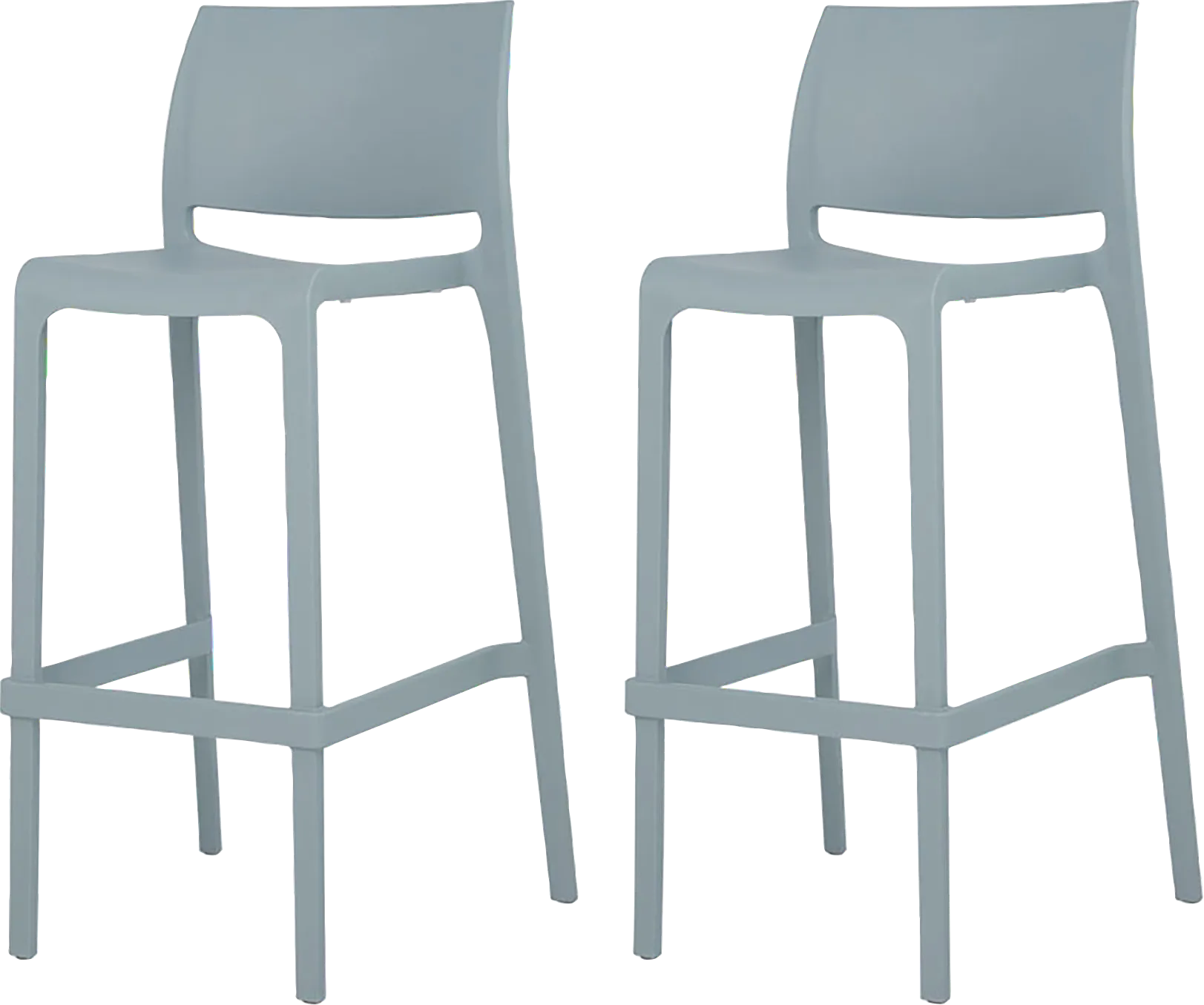 Outdoor Cayetana Blue Barstool, Set of 2 - Thumbnail - Image 1