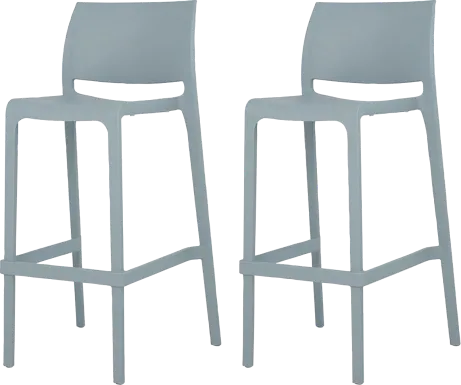 Outdoor Cayetana Blue Barstool, Set of 2