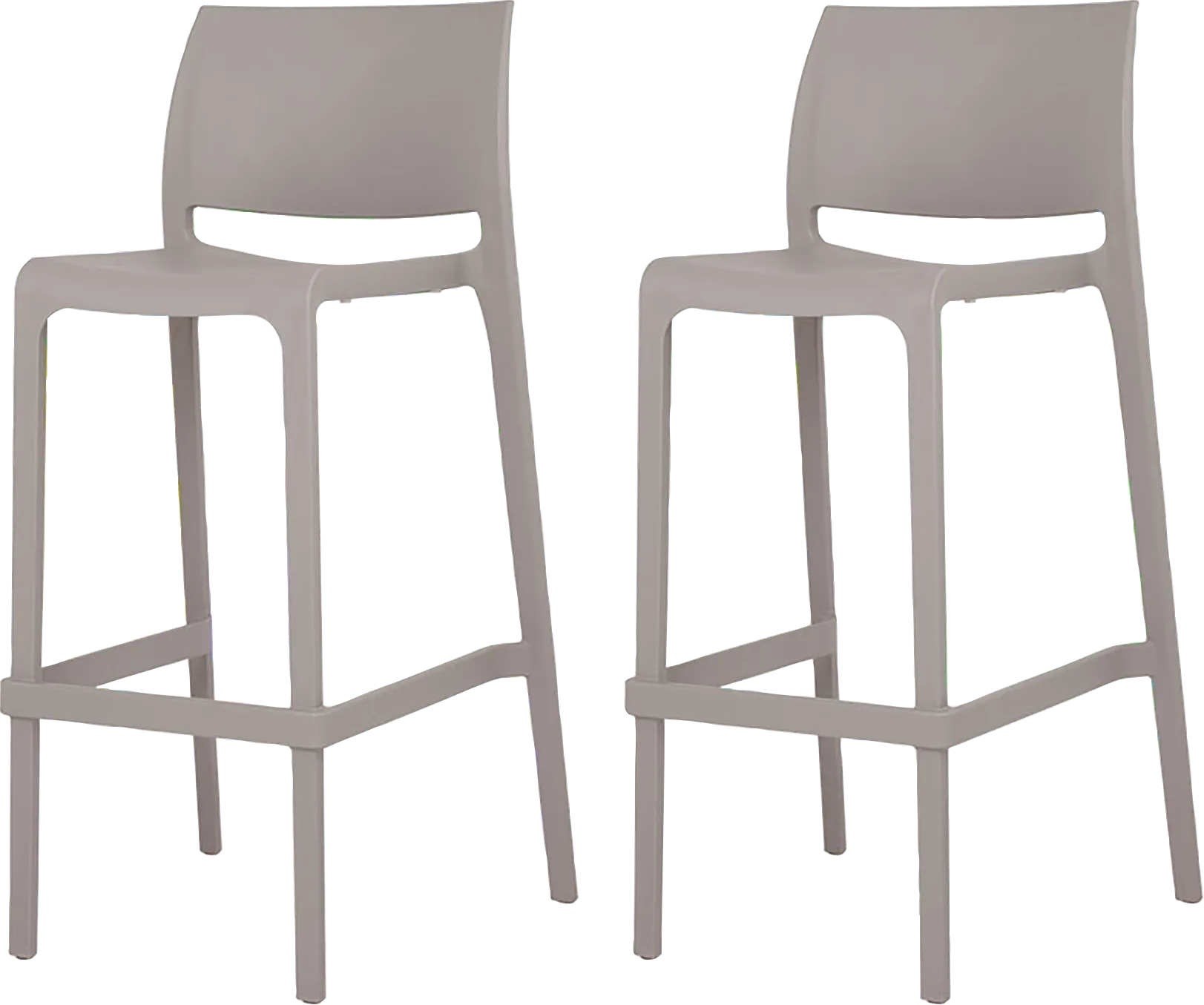 Outdoor Cayetana Taupe Barstool, Set of 2 - Image 1