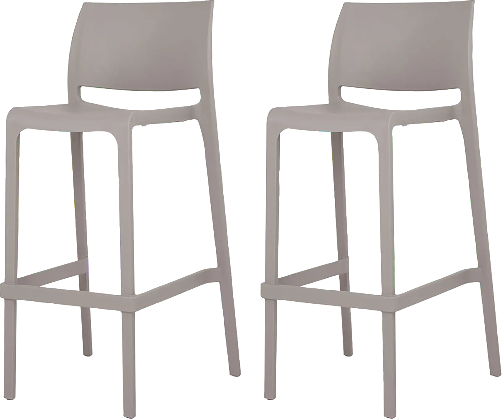Outdoor Cayetana Taupe Barstool, Set of 2