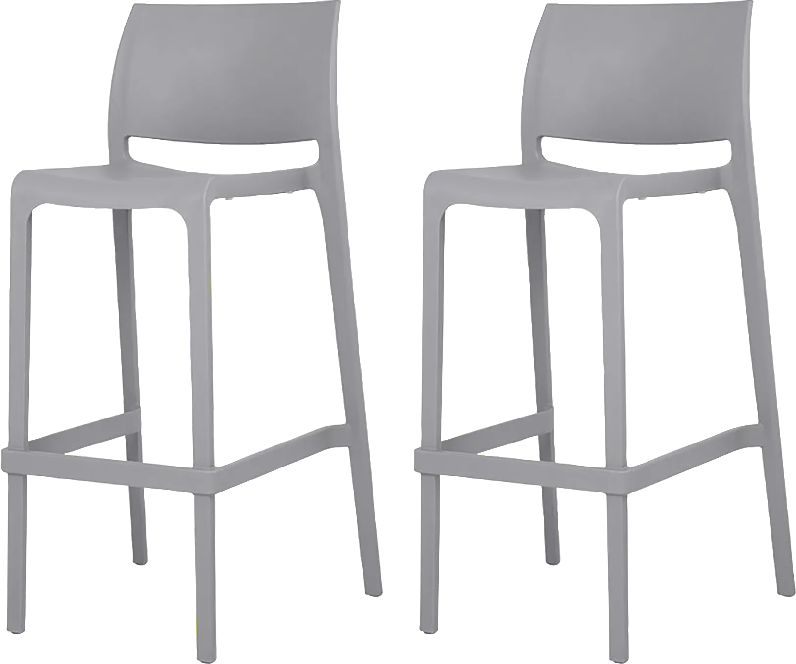 Outdoor Cayetana Gray Barstool, Set of 2 - Image 1