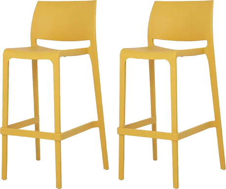 Outdoor Cayetana Gold Barstool, Set of 2