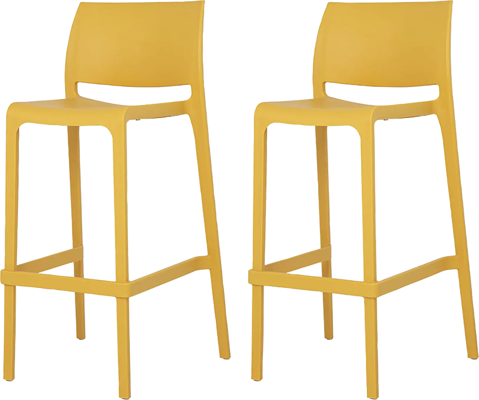 Outdoor Cayetana Gold Barstool, Set of 2