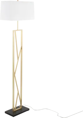 Haver Post Gold Floor Lamp