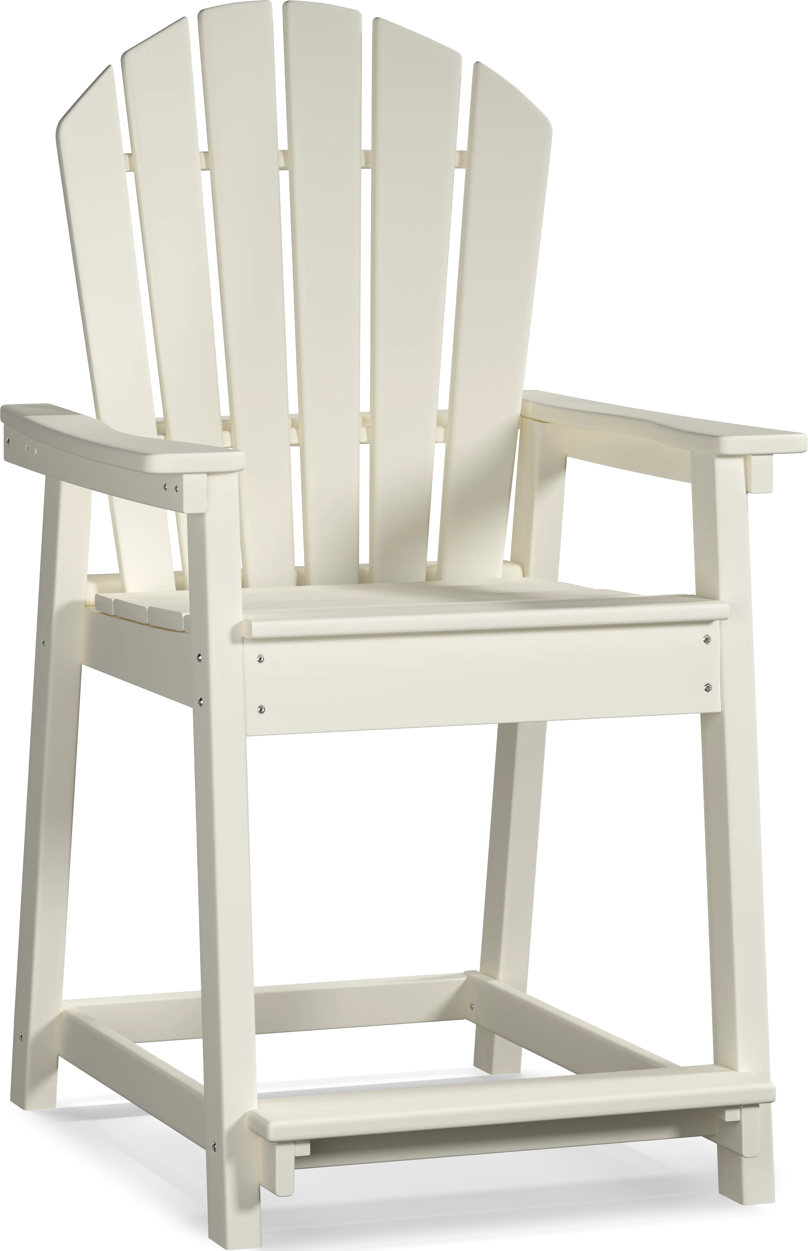 Addy White Outdoor Balcony Adirondack Stool - Thumbnail - Image 1