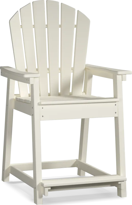 Addy White Outdoor Balcony Adirondack Stool