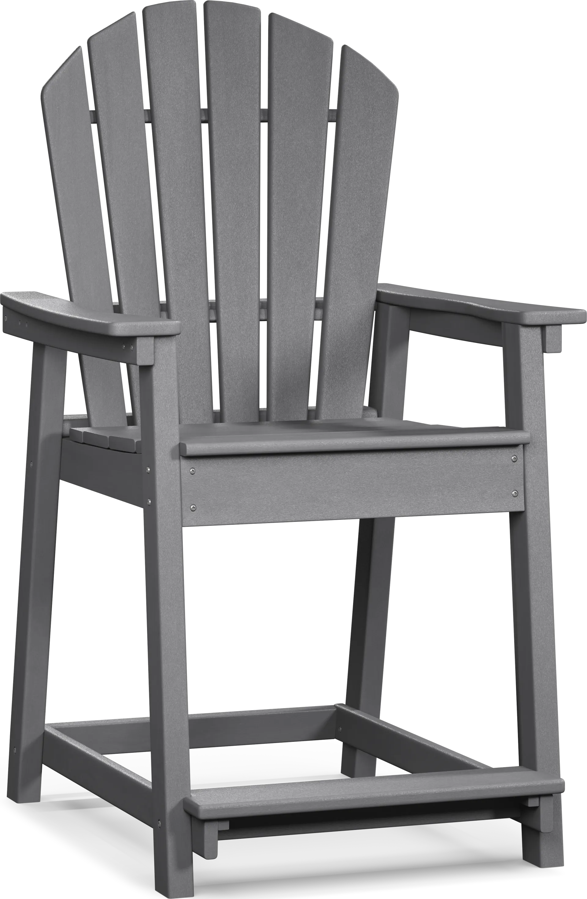 Addy Gray Outdoor Balcony Adirondack Stool - Image 1