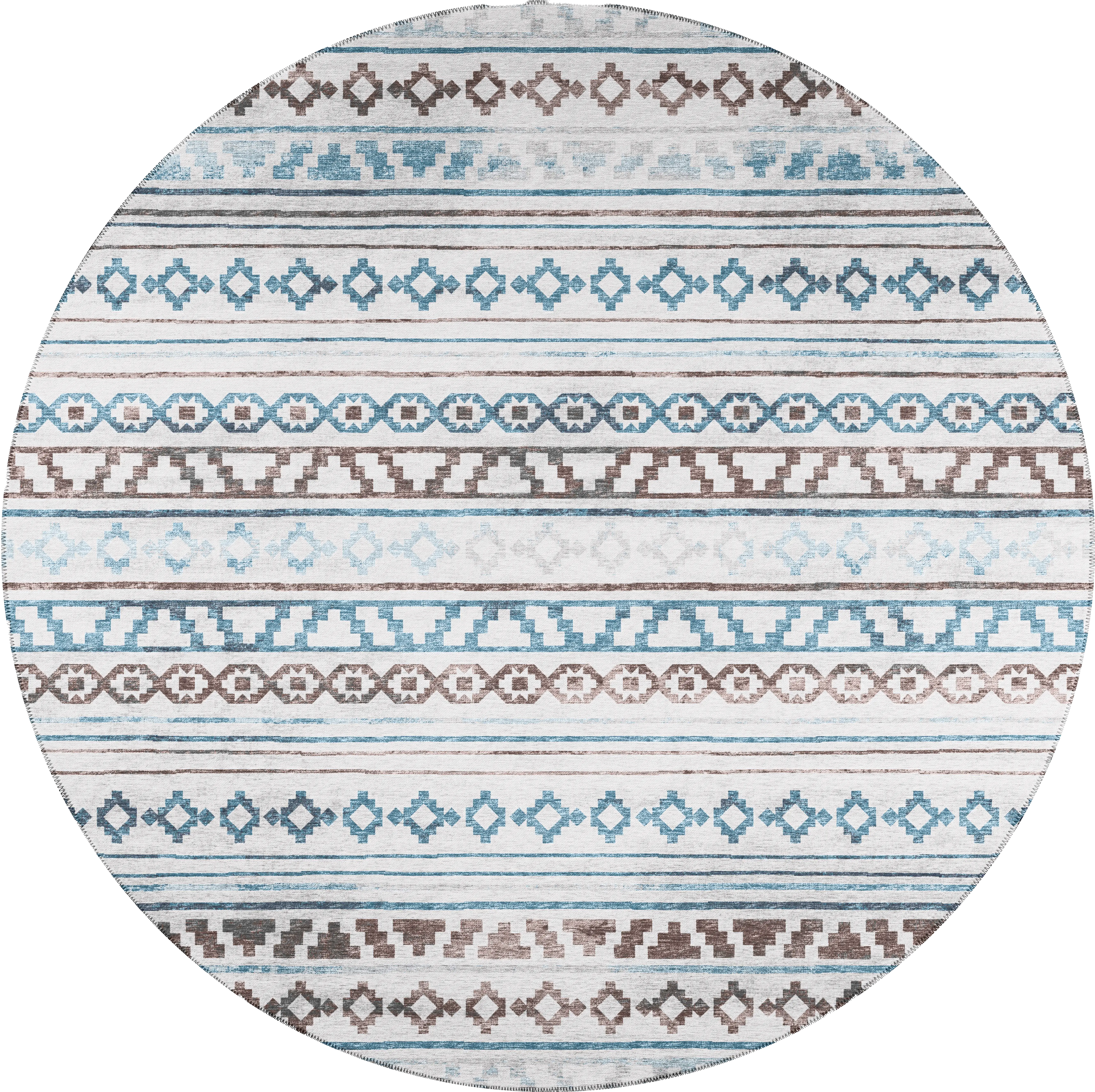Gisela Light Taupe 10' Round Indoor/Outdoor Rug - Thumbnail - Image 1