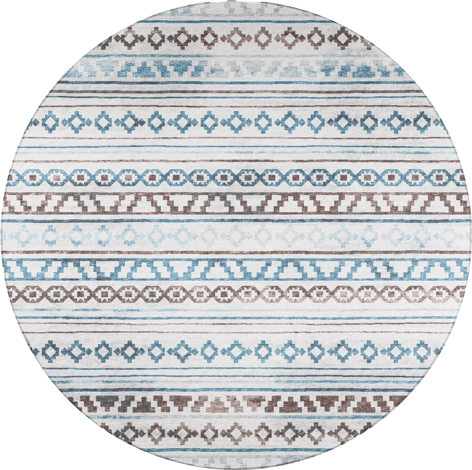 Gisela Light Taupe 10' Round Indoor/Outdoor Rug - Image 1