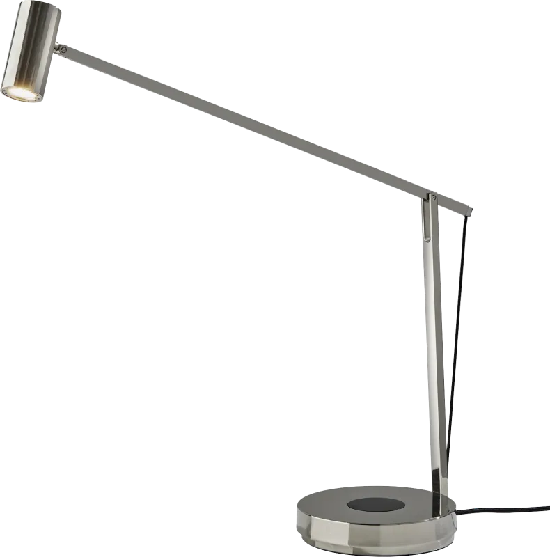 Patsy Post Nickel Lamp