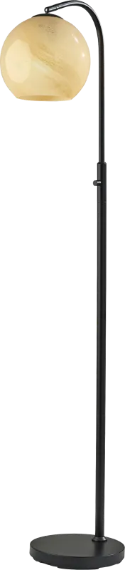 Iliad Post Black Floor Lamp