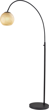 Iliad Post Black Arc Floor Lamp