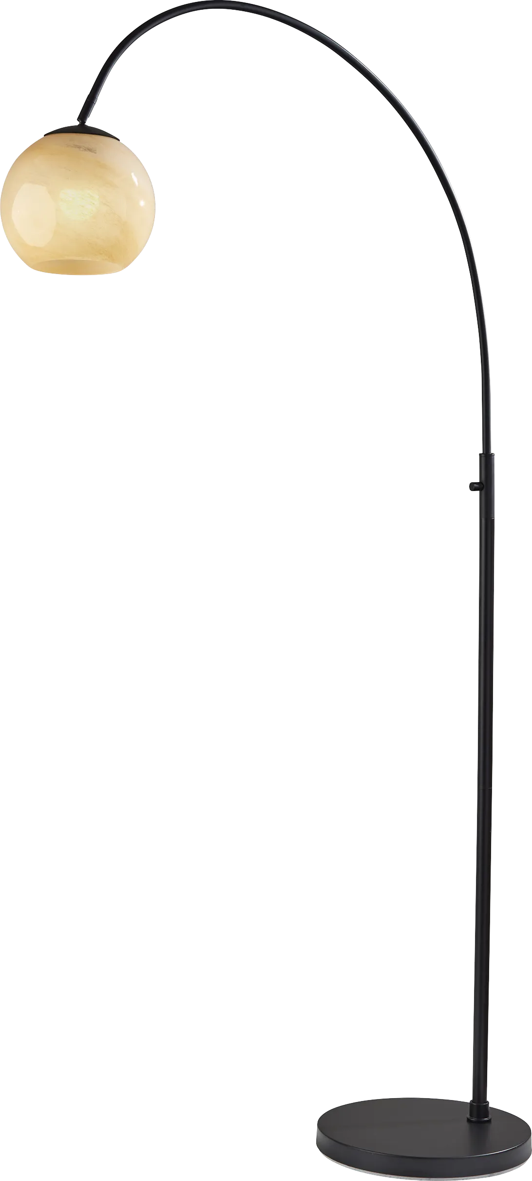 Iliad Post Black Arc Floor Lamp - Image 1
