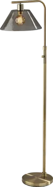 Jacelyn Point Brass Floor Lamp