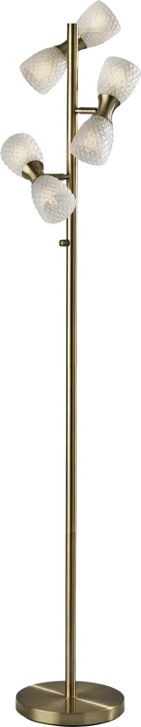 Lanai Oaks Brass Floor Lamp