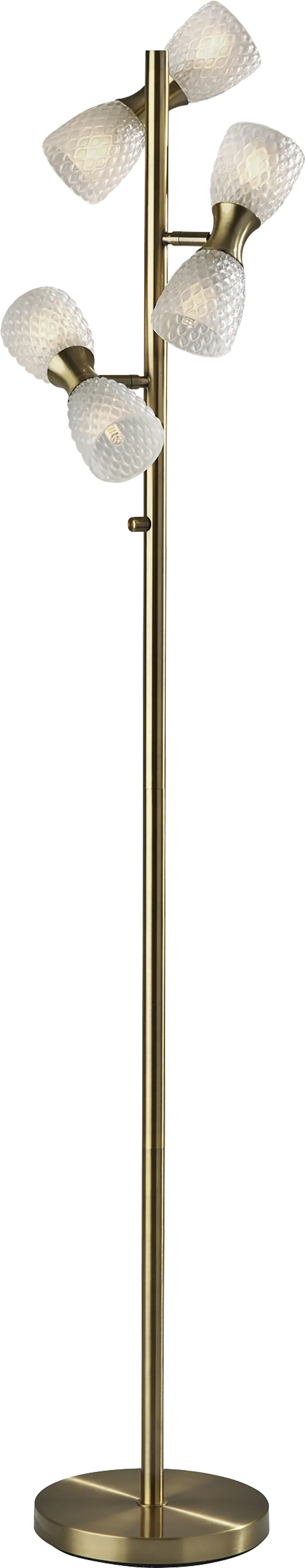 Lanai Oaks Brass Floor Lamp