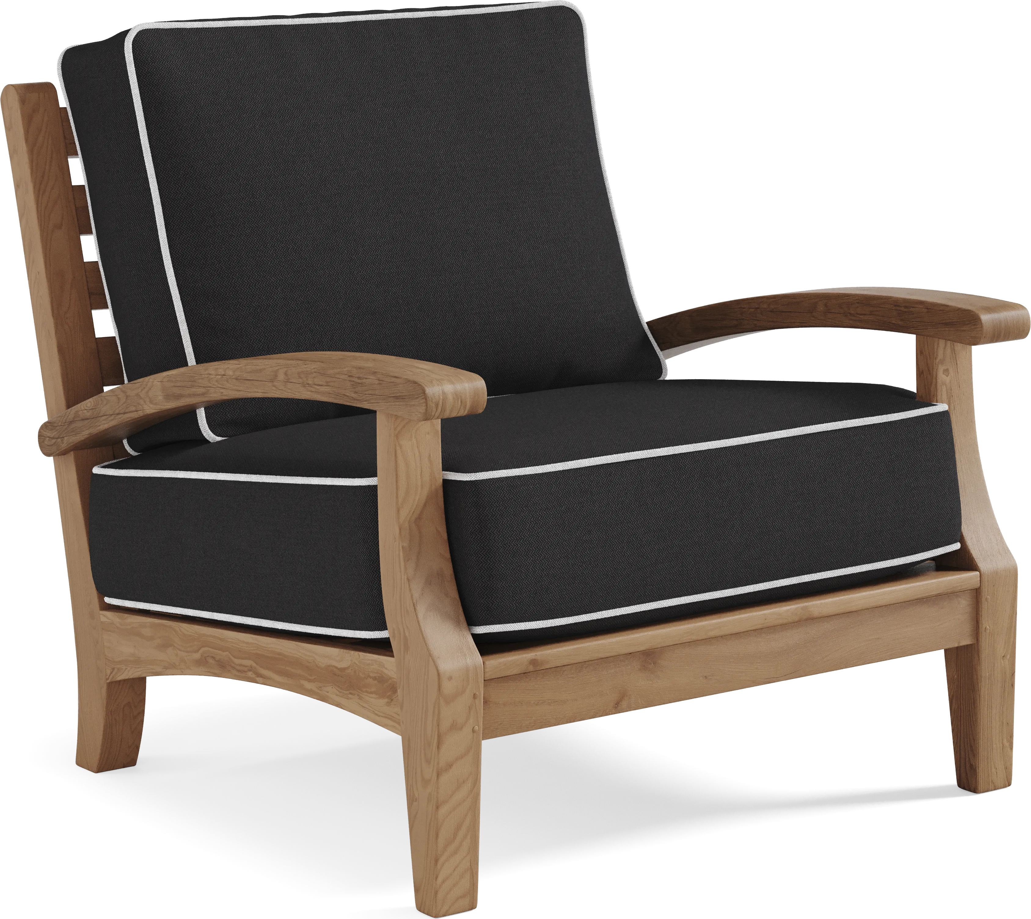 Pleasant Bay 3 Pc Teak Outdoor Seating Set with Charcoal Cushions - Thumbnail - Image 2