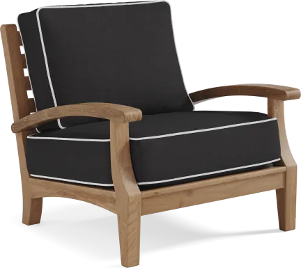 Pleasant Bay Teak Outdoor Chair with Charcoal Cushions