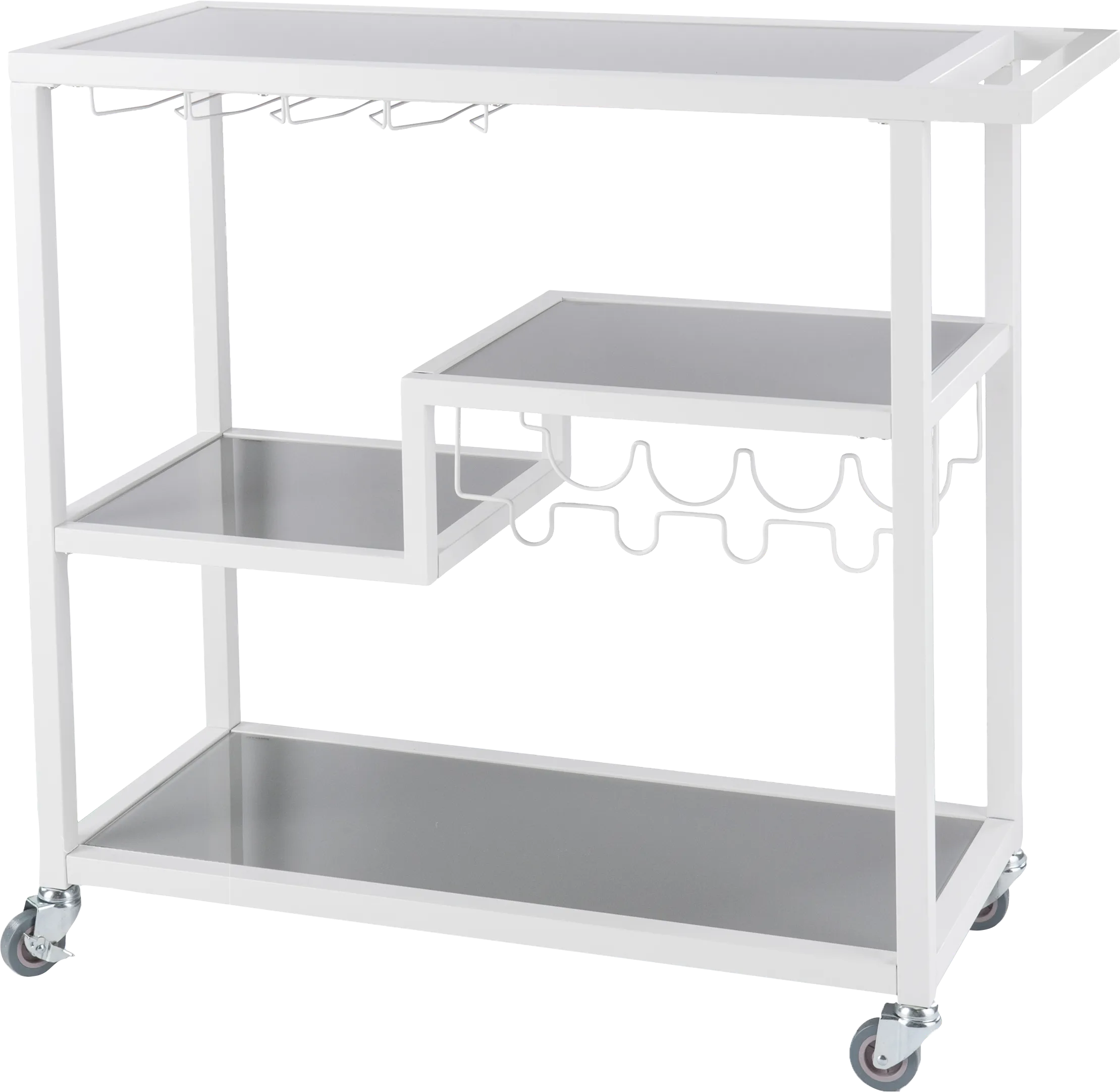 Zephs White Bar Cart - Thumbnail - Image 1